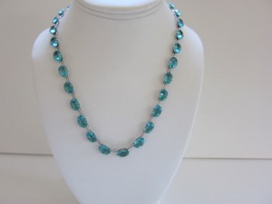 Edwardian Turquoise Crystal Necklace