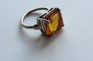 1960s Orange Cocktail Ring