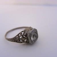 Edwardian Paste Silver Ring