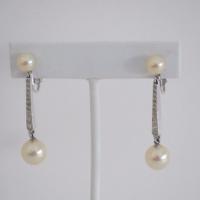 Vintage Panetta Pearl and Rhinestone Earrings