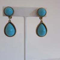 Vintage Faux Turquoise Earrings