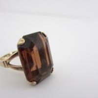 Vintage Amber Glass Ring