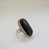 Vintage Sterling Onyx Ring