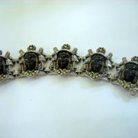 Vintage Glass Mask Bracelet