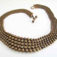 Vintage Art Deco 1930's Brass Necklace
