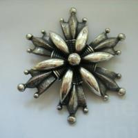 Silver Sun Brooch