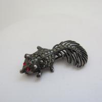 Vintage Sterling and Marcasite Squirrel Brooch