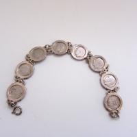 Vintage English Silver Coin Bracelet