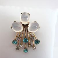 Vintage Van Dell Faux Moonstone Brooch