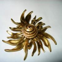 Hattie Carnegie Sun Swirled Brooch