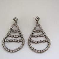 1920's Chandelier Rhinestone Earrings