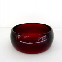 Vintage Blood Red Lucite Bangle