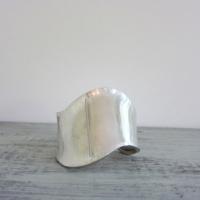 Vintage Wide Silver Mexican Cuff Bracelet
