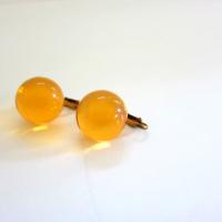 Vintage Orange Lucite Earrings