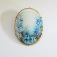 Antique Limoges Porcelain Brooch