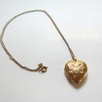 Rolled Gold Puffy Heart Locket