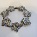 1950s Danecraft Sterling Leaves Bracelet