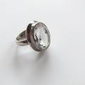 Vintage Sterling White Topaz Cocktail Ring