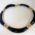 1970s Donald Stannard Black Enameled Necklace