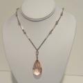 1920s Art Deco Pink Crystal Necklace