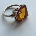 1960s Tangerine Cocktail Ring
