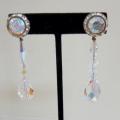 1970s Aurora Borealis Chandelier Earrings