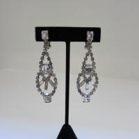 Vintage Rhinestone Chandelier Earrings